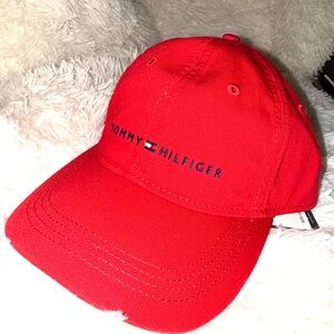 Tommy Hilfiger Bright Red Baseball Cap